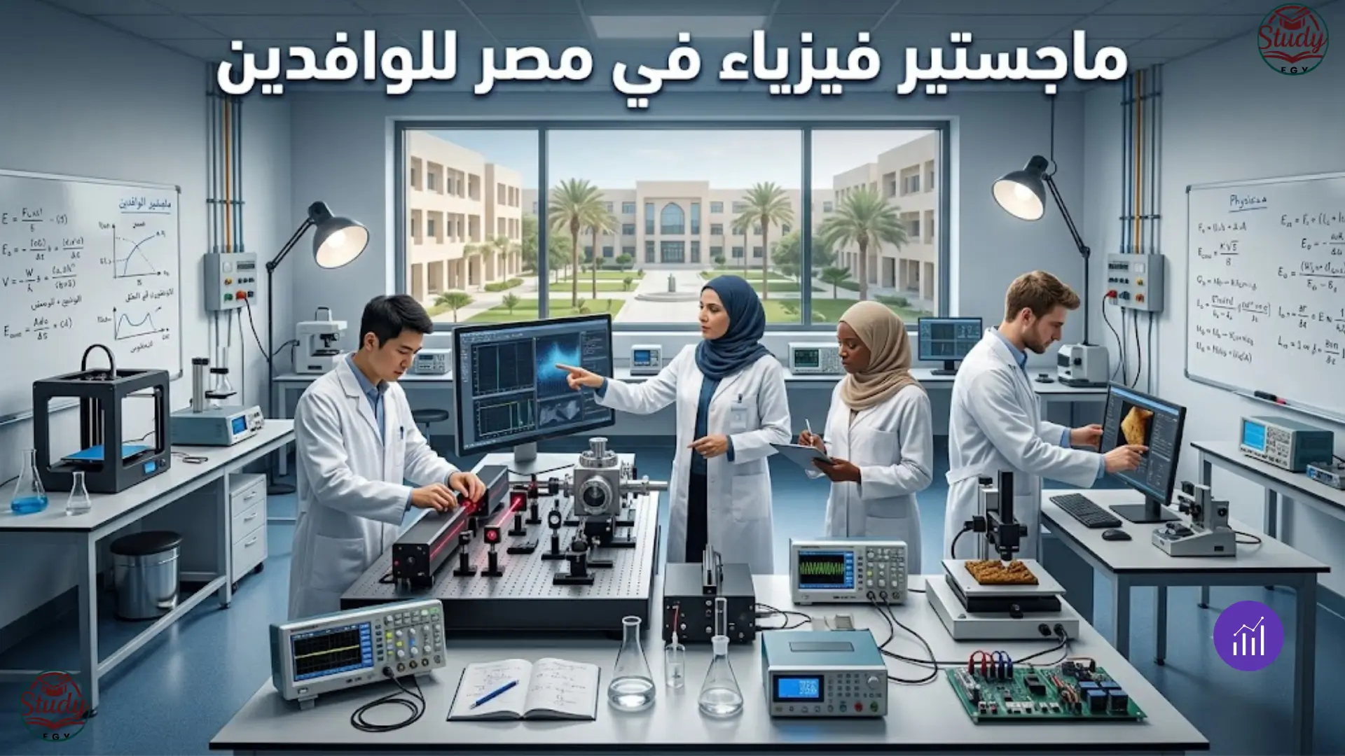 ماجستير فيزياء في مصر للوافدين التخصصات والرسوم والتقديم
