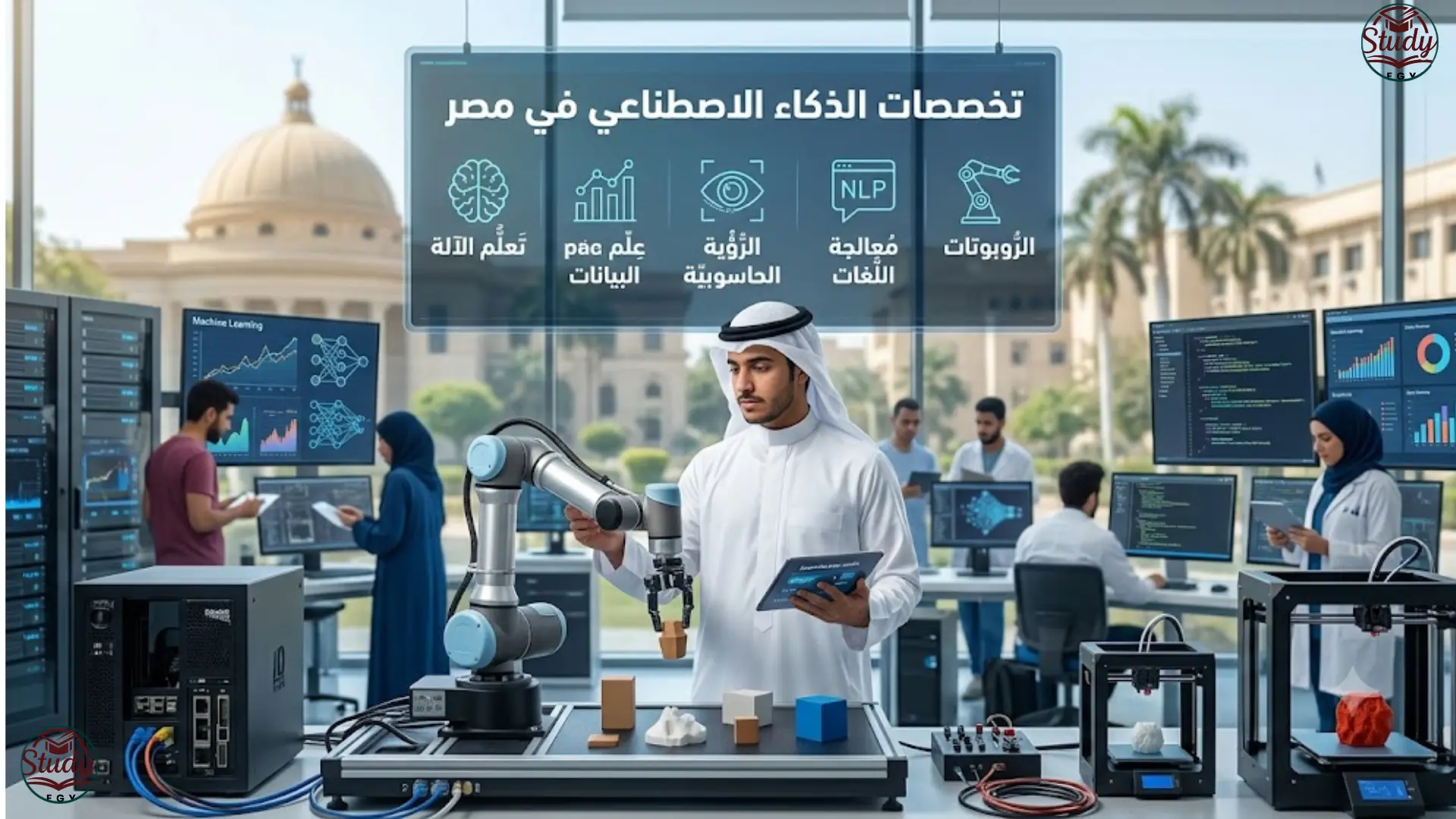 تخصصات الذكاء الاصطناعي في مصر وأفضل مسارات الدراسة