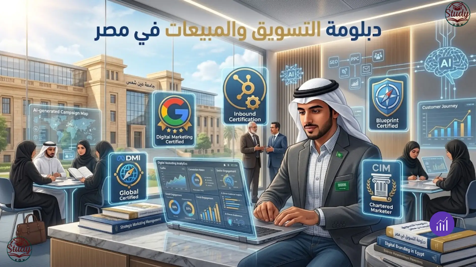 شهادة التسويق المعترف بها عالميا تمنحك فرص عمل أقوى بمصر
