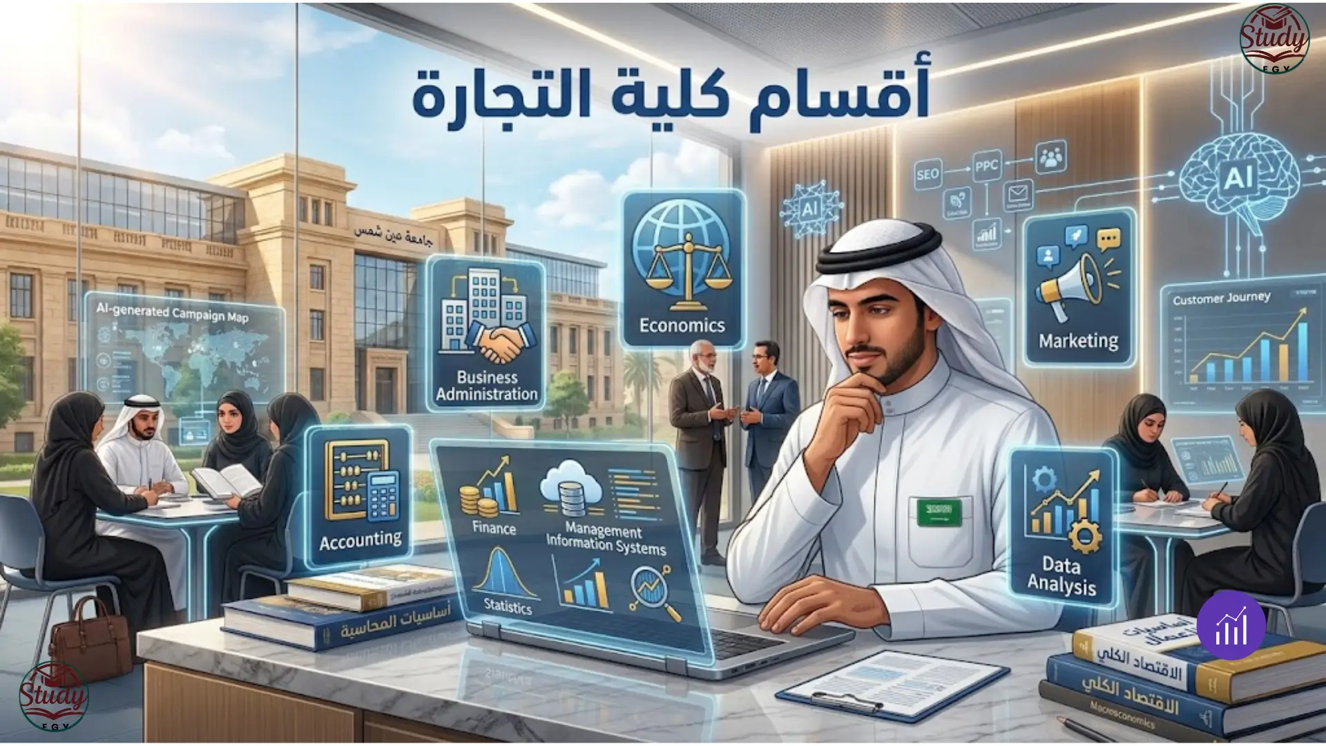 أقسام كلية التجارة وأفضل تخصص يمنحك فرص عمل بعد التخرج
