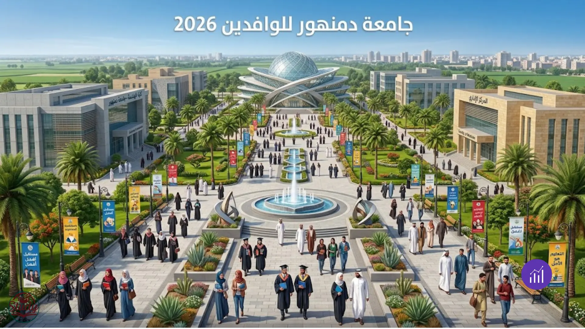 جامعة دمنهور للوافدين 2026 الكليات والرسوم وشروط القبول