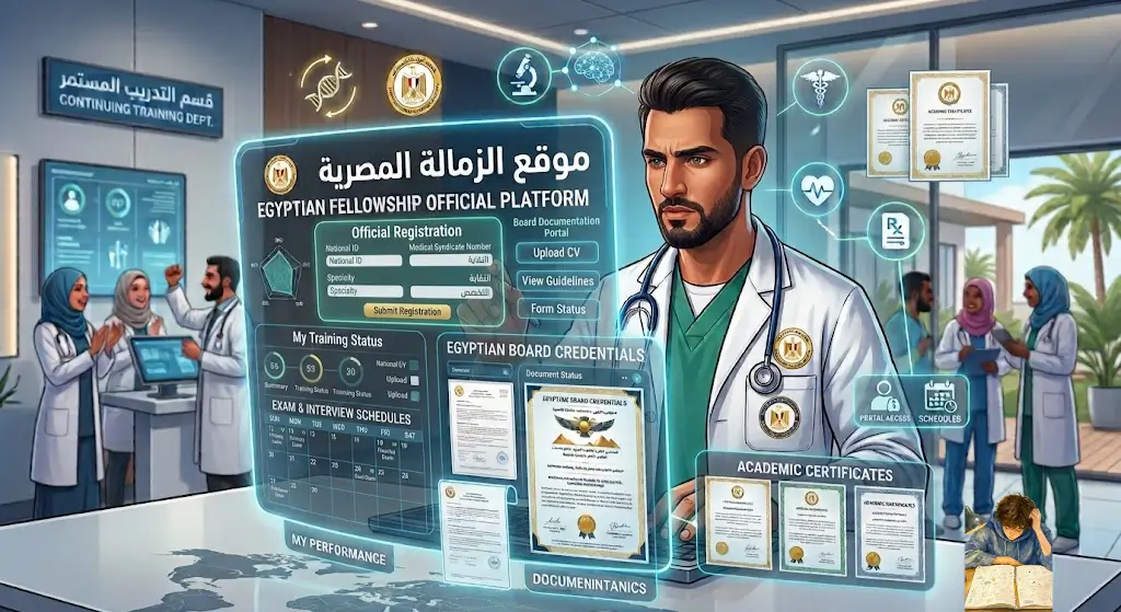 دليل خدمات موقع الزمالة المصرية الرسمي وطريقة التسجيل