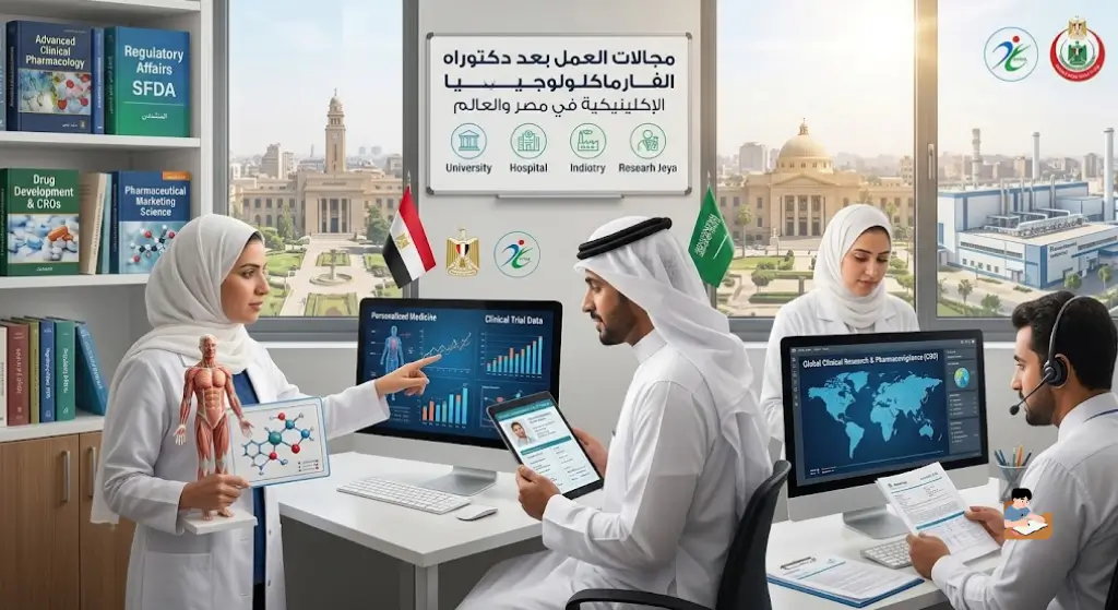 مجالات العمل بعد دكتوراه الفارماكولوجيا الإكلينيكية 2026