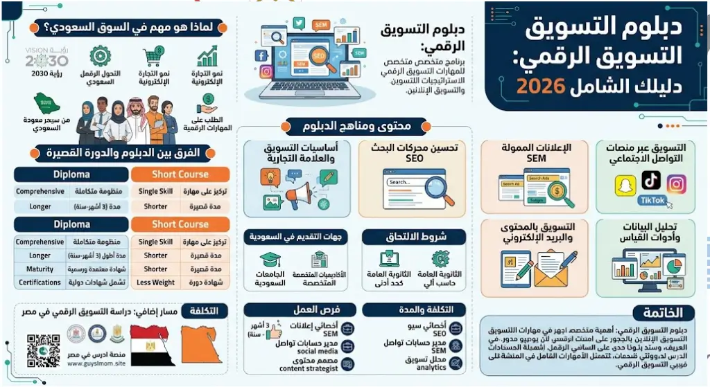 دبلوم التسويق الرقمي خيارك الأمثل لسوق العمل 2026