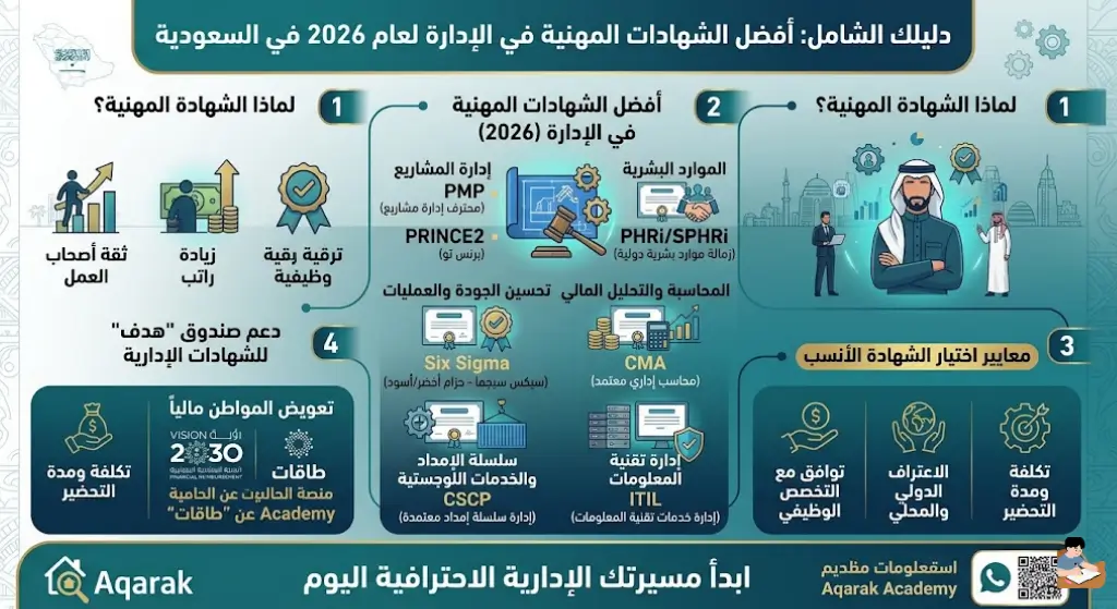أفضل الشهادات المهنية في الإدارة دليلك الشامل لعام 2026