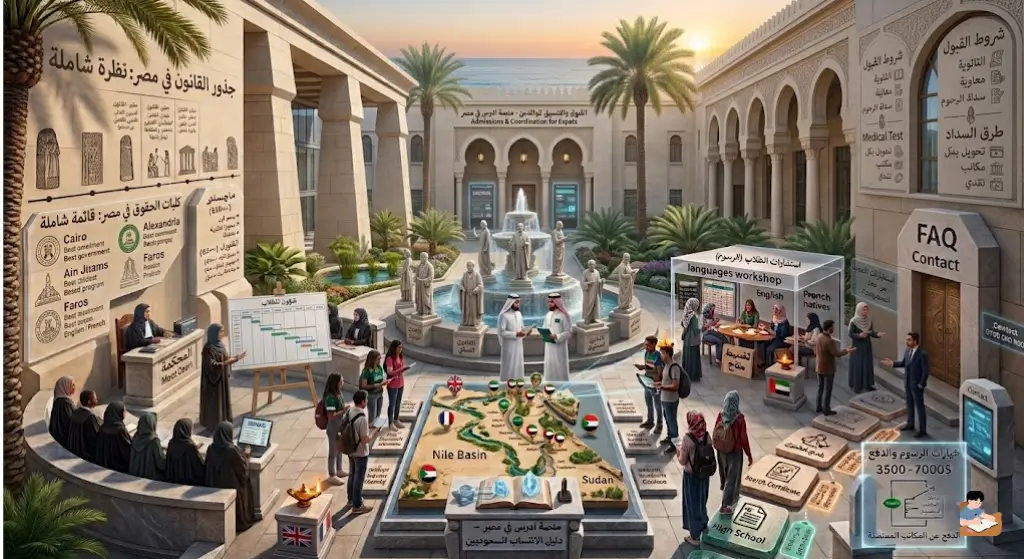 كم عدد كليات الحقوق في مصر تفاصيل الكليات وأنواعها بوضوح