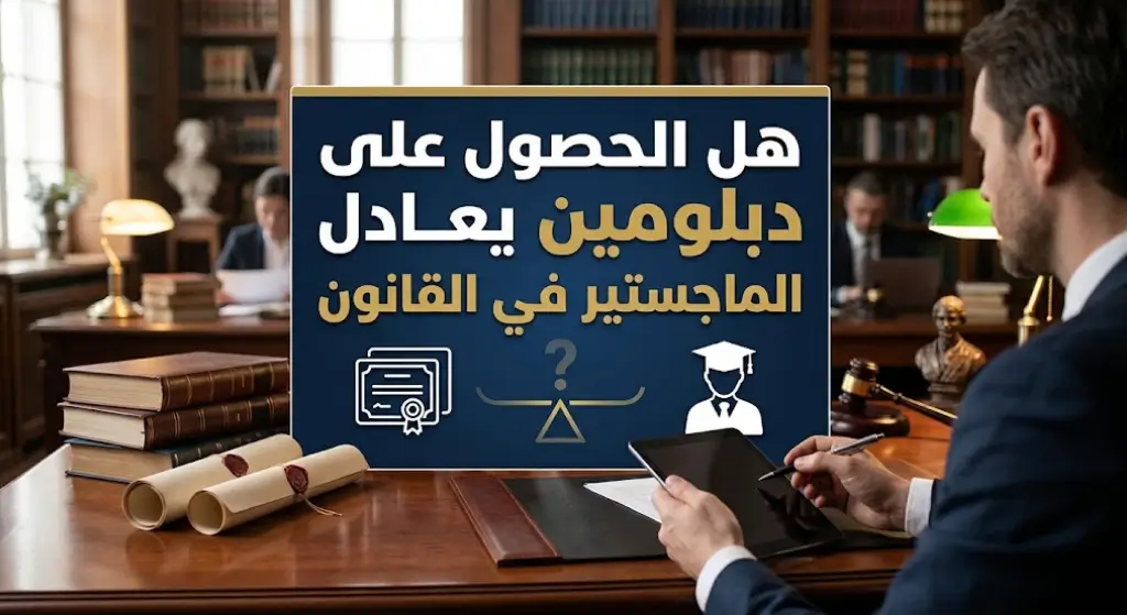 هل الحصول على دبلومين يعادل الماجستير في القانون