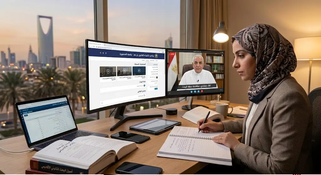 دكتوراه قانون عن بعد الشروط والتخصصات للوافدين 2026