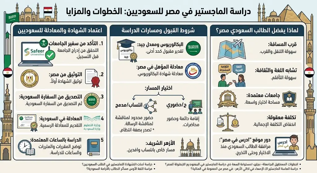 دراسة الماجستير في مصر للسعوديين
