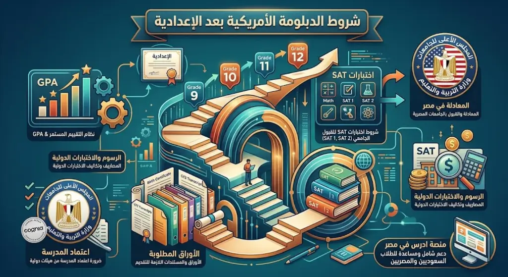 شروط الدبلومة الأمريكية بعد الإعدادية