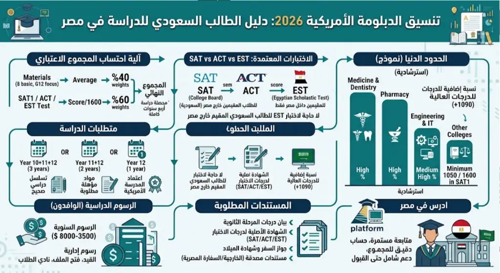 تنسيق الدبلومة الأمريكية 2026