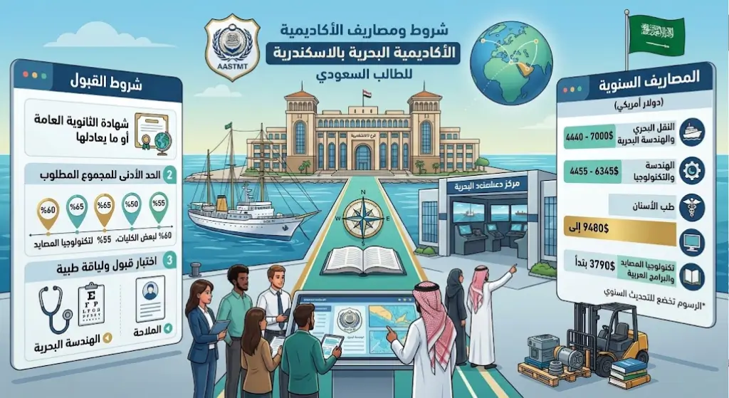 شروط ومصاريف الأكاديمية البحرية بالاسكندرية