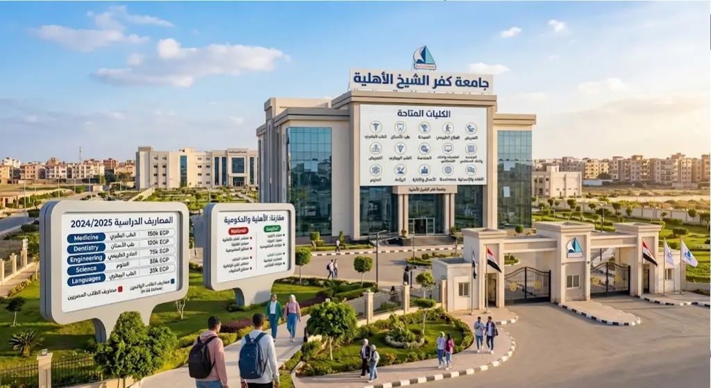جامعة كفر الشيخ الأهلية دليلك للكليات والمصاريف والقبول