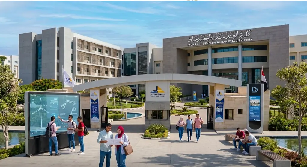 كلية الهندسة جامعة دمياط الأقسام ونظام القبول والمصاريف
