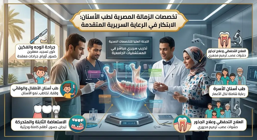 تخصصات الزمالة المصرية لطب الأسنان المسارات وشروط القبول