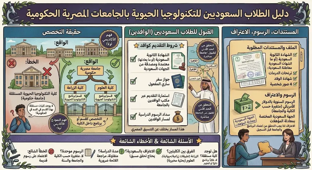 كلية التكنولوجيا الحيوية في الجامعات الحكومية وشروطها