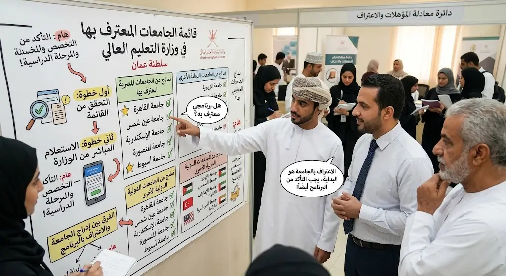 قائمة الجامعات المعترف بها في وزارة التعليم العالي سلطنة عمان