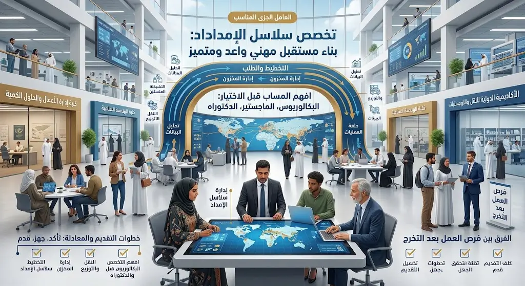 تخصص سلاسل الإمداد شروط القبول والتكاليف وفرص العمل
