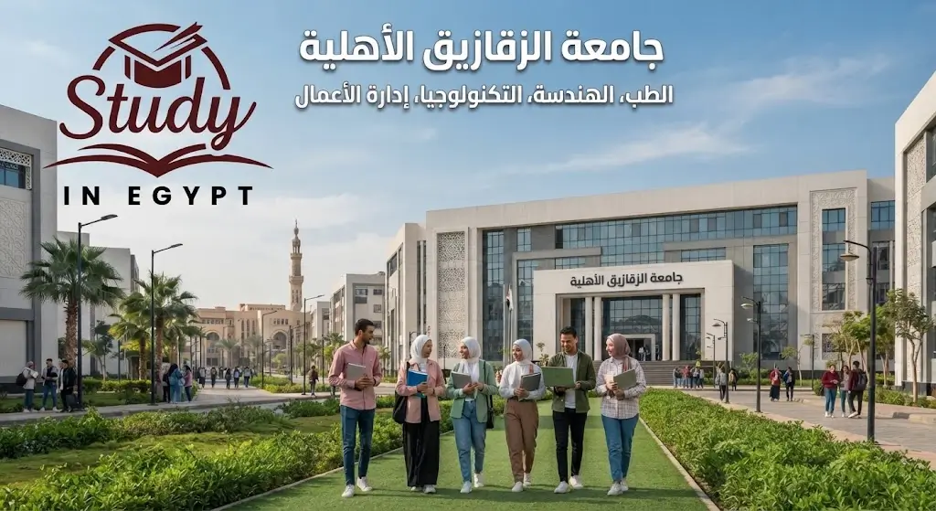 جامعة الزقازيق الأهلية دليل القبول والمصروفات للوافدين