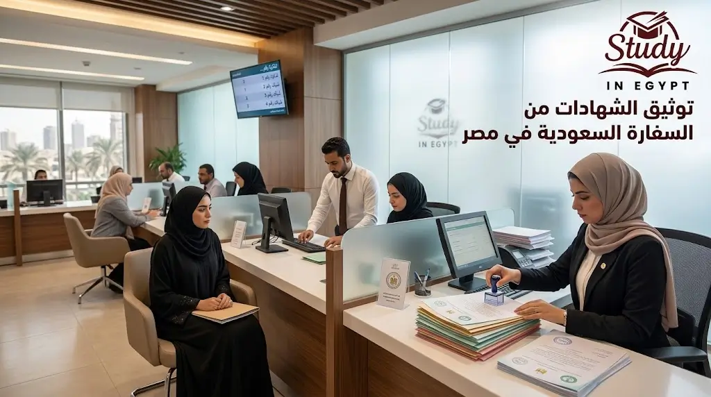 مكاتب توثيق الشهادات من السفارة السعودية في مصر